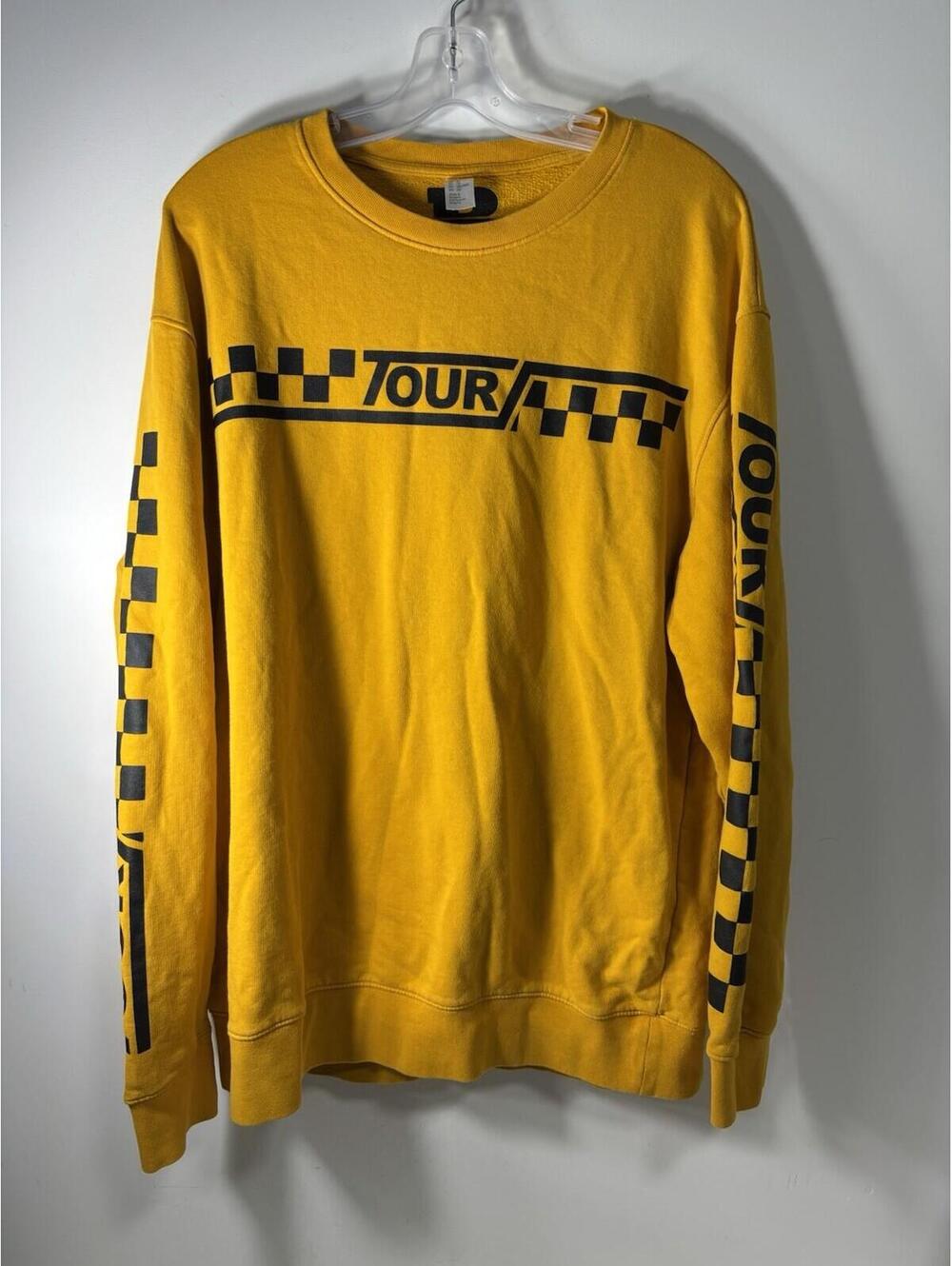 JUSTIN BIEBER - PURPOSE STADIUM TOUR Yellow Sweatshirt Extra Large *Read*